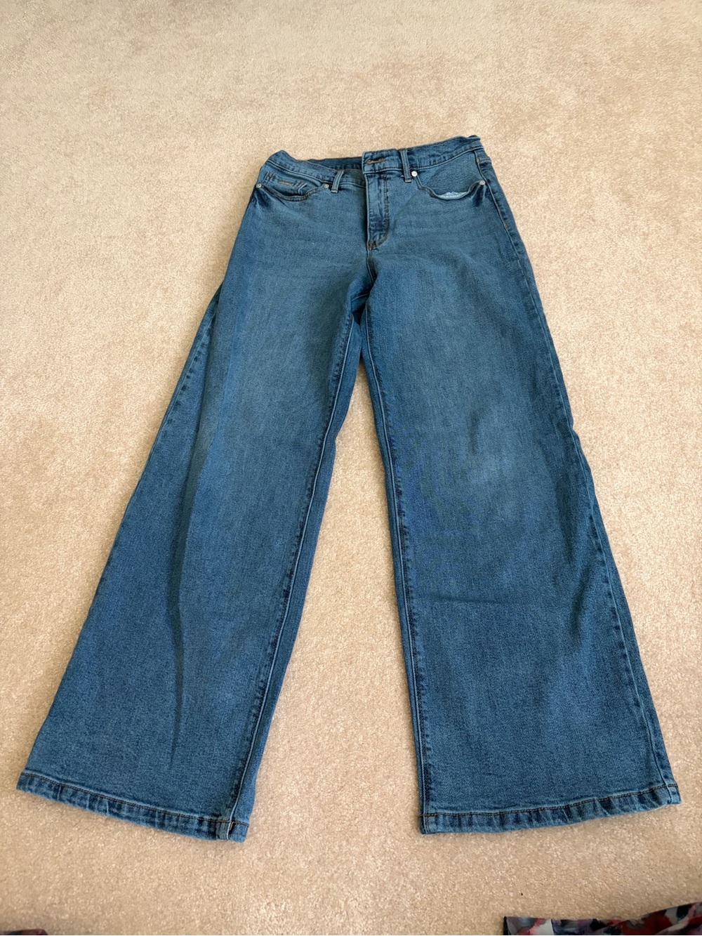 Nine West Wide-Leg Jeans in Deep Blue Denim